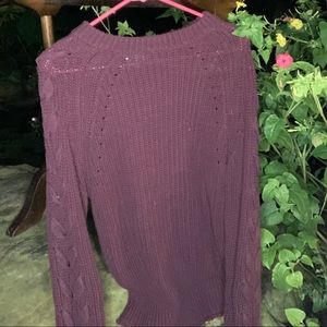 Time true purple sweater